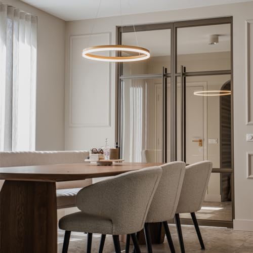 Lustre suspension LED design laiton doré de diamètre 60 cm - 2