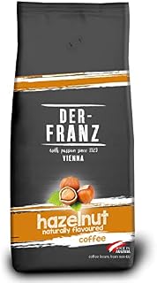 Der-Franz - Coffee, Blend of Arabica&Robusta, Roasted, Whole Bean Flavoured with Natural Hazelnut UTZ, 1000 g