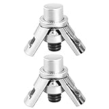 2 Pack Champagne Sealer Stopper, Stainless Steel Sparkling Wine Bottle Plug Sealer Set for...