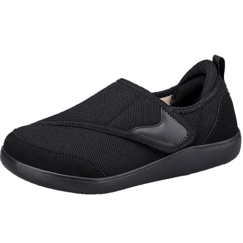 Extra Anchos Zapatos Diabéticos para Mujer Hombre Ajustables Ligeras Antideslizantes Cómodas Respirable Zapatillas para Caminar Ortopédico Ancianos Aliviar el Dolor de Pies