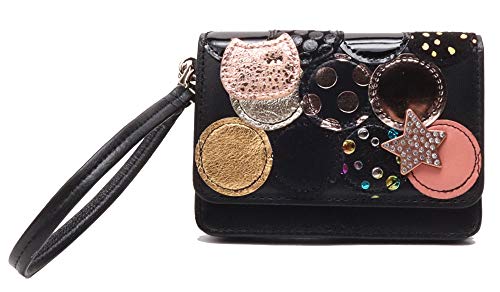 [ツモリチサト] ミニ財布 マルチケース パスケース 定期入れ マルチドット 5709611 (ブラック)