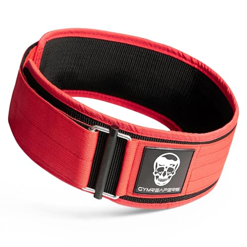 Image of Gymreapers Quick Locking Weight Lifting Belt for Men Gym Belt for Powerlifting Deadlift Belt with 4 Inch Neoprene Metal Buckle Back Support Weightlifting Belt Women