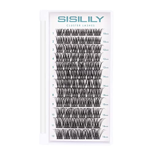 Cluster Lashes SISILILY Individual Lashes 72 Lash Clusters C D Curl Individual Cluster eyelashes DIY Lash Extensions Reusable False Eyelashes 3D Wispy Fluffy 10-16mm Length (DM01-mix) - Image 2