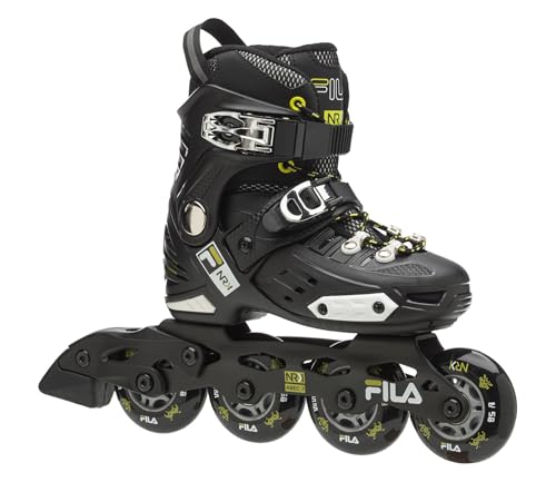 FILA SKATES 010620130 NRK Junior Inline Skate Kid Black/Lime Tamaño S 28-31