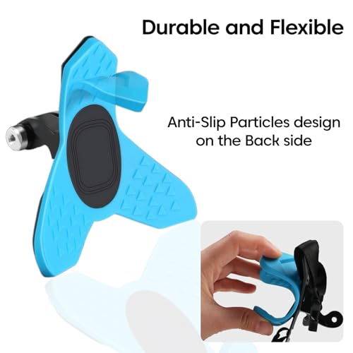 Image of Sounce Helmet Chin Strap Mount with Mobile Clip & Screw Compatible with All Smart Phones Go pro Hero 9 /8 /7 /6,SJCAM, Yi, DJI Osmo Action & Other Action Cameras (Multipurpose Helmet Mount)