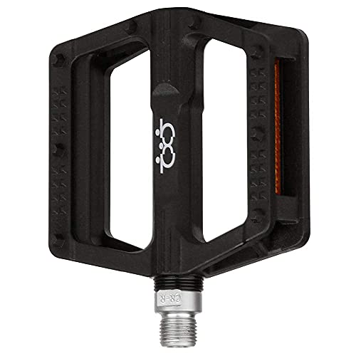 Boruizhen Road Bike Platform Pedals Lightweight Nylon Bicycle Pedals 9/16 For Road Mountain Bike (Black) #TOP2