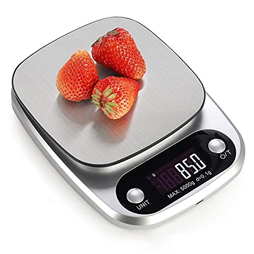 LYRSRX Kitchen Scale with LCD Display Household Kitchen Scale Electronic Food Scale Baking Scale Measuring Tool Stainless Steel Platform (Weight : 5kg)