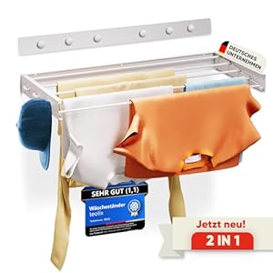 Teolix te_rck Wäscheständer Wandmontage 2in1