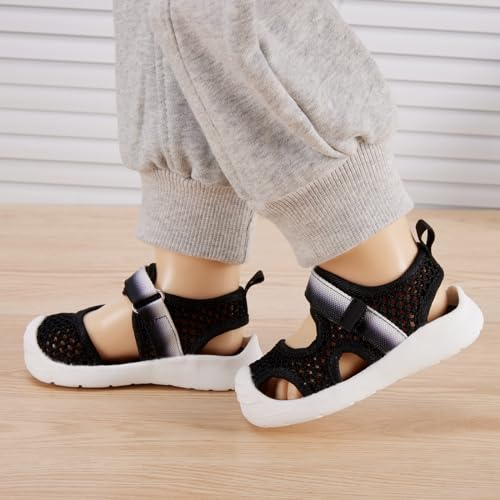 Image of BMCiTYBM Baby Boy Girl Closed Toe Summer Toddler Sandals Lightweight Shoes Infant Non-Slip First Walking Sneakers 6 9 12 18 24 Months 2-3 Years