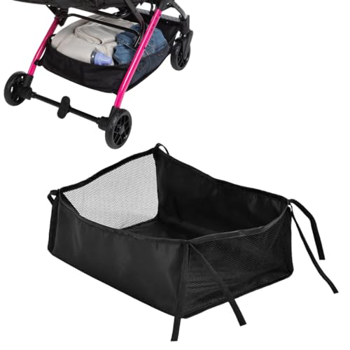 DOKRIN Poches de rangement pour poussette,1 sac de rangement en filet pour poussette, panier de rangement universel pour poussette, pour ranger les articles de...