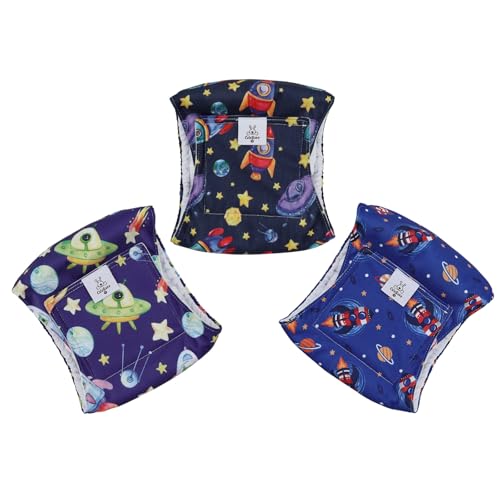 Image of CuteBone Dog Diapers Male Belly Bands 3 Pack for Male Dogs Reusable Puppy Wraps