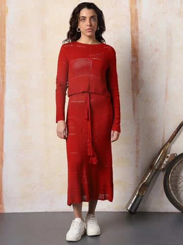 Image of High Star Women Regular Fit Regular Fit Solid Co-ord
