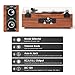 Vinyl Record Player with Bluetooth, Hi-Fi Belt-Drive Turntable for Vinyl Records, Built-in 4 Speakers, Balanced Counterweight, 3-Speed Vintage Music Record Player