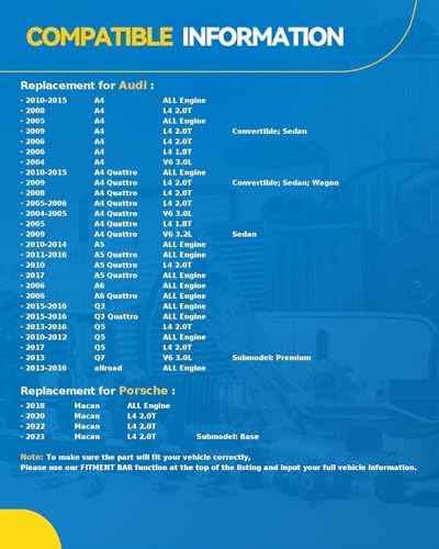Image of PHILTOP Air Conditioner AC Compressor for Q5 2013-2017 2T, A4 Quattro 2010-2015,Q5 2010-2012,A5 Quattro 2011-2017,A4 Quattro 2005-2006 2008-2009 2.0T,Macan 2018,2020,2022-2023 2T,Q3 /Q3 Quattro 15-16