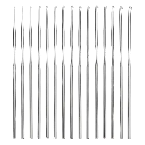 PATIKIL Crochet Hooks Set, 15 Pcs Stainless Steel...
