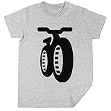 Gedruckt in EU Wanna Rollen EIN Fett Fahrrad Kinder Unisex Jungen Mädchen Grau T-Shirt Kids Unisex T-Shirt