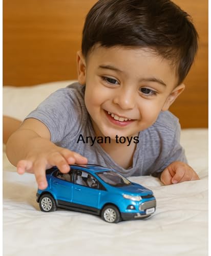 Image of Sheel Eco Sport Toy Car for Kids - 15cm Pull Back Action Mini SUV Model Car, Durable Plastic, Multicolor Toy for Boys & Girls, No Battery Needed, Made in India (3+ Years)