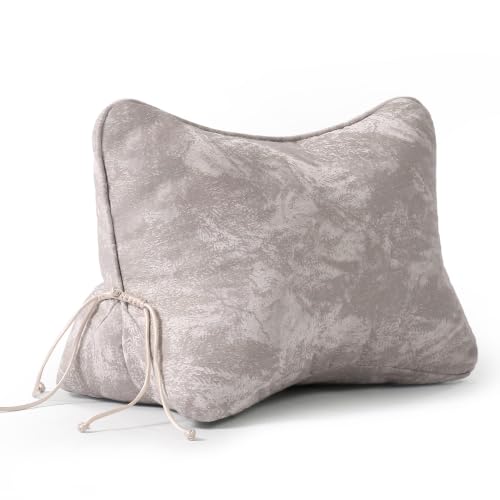 Ailuteie Pat. Pend. Lumbar Support Pillow, Back Pillow, Linen White