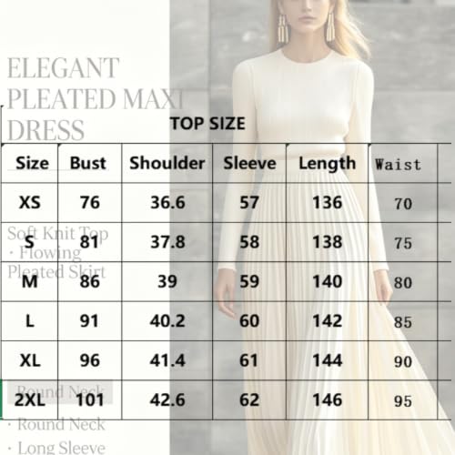 Robe longue en maille ajustée avec jupe plissée trapèze