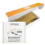 BIENENWACHS – NATÜRLICH | Die Flachdochte sind vorgewachst aus herrlich duftendem, reinem Bienenwachs. Perfekt für selbstgerollte oder gegossene Bienenwachskerzen.