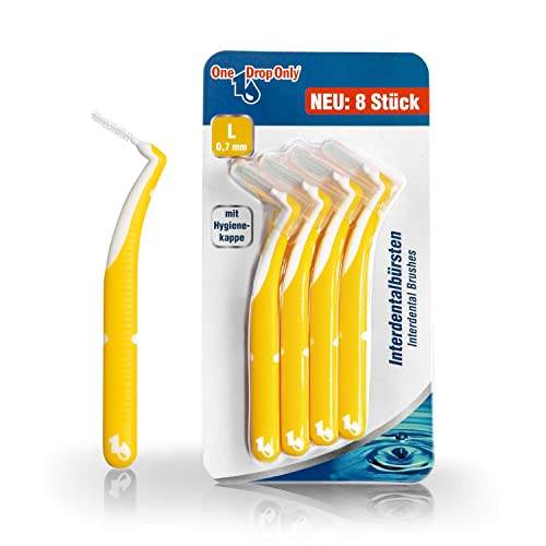 8'li blister diş fırçası 0,7 mm (Beden L)/ara diş temizliği için interdental fırça/diş fırçaları sayesinde daha iyi ağız hijyeni