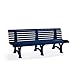 Produktbild Blome Sitzbank Borkum  Gartenbank für Garten, Balkon, Terrasse, Parkbank in blau, 4-Sitzer, Made in Germany