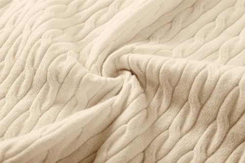 Image of SANGTREE Women's Cable Knit Sweater Long Sleeve Turtleneck Tops | Unmatched Softness| Lightweight Comfort| Rib Knit Cuffs| All Season Versatility| Suitable for Various Combinations