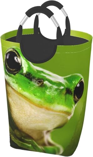 木の上のカエル ランドリーバスケット 折りたたみ 収納ランドリーボックス 雑貨 おもちゃ収納バッグ 寝室、洗濯室、 シンプルでおしゃれ収納袋