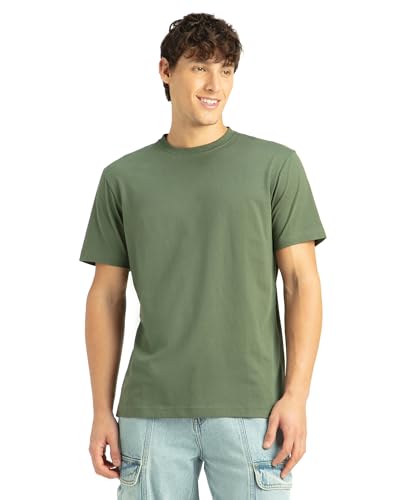 Image of Jockey 2714 Men's Super Combed Cotton Rich Round Neck Half Sleeve T-Shirt Thyme XL