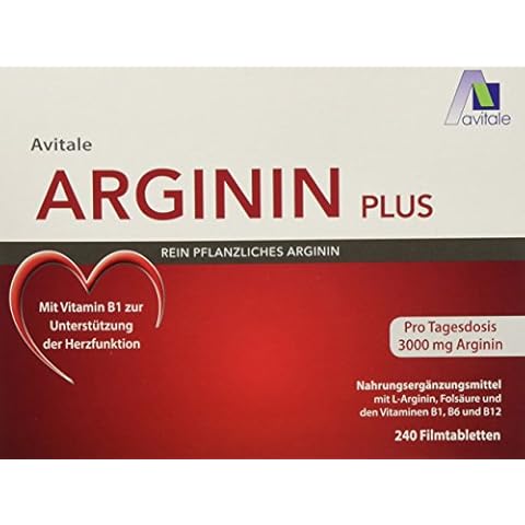 Avitale Arginin plus Tabletten mit 3000 mg rein pflanzlichem Arginin Cover