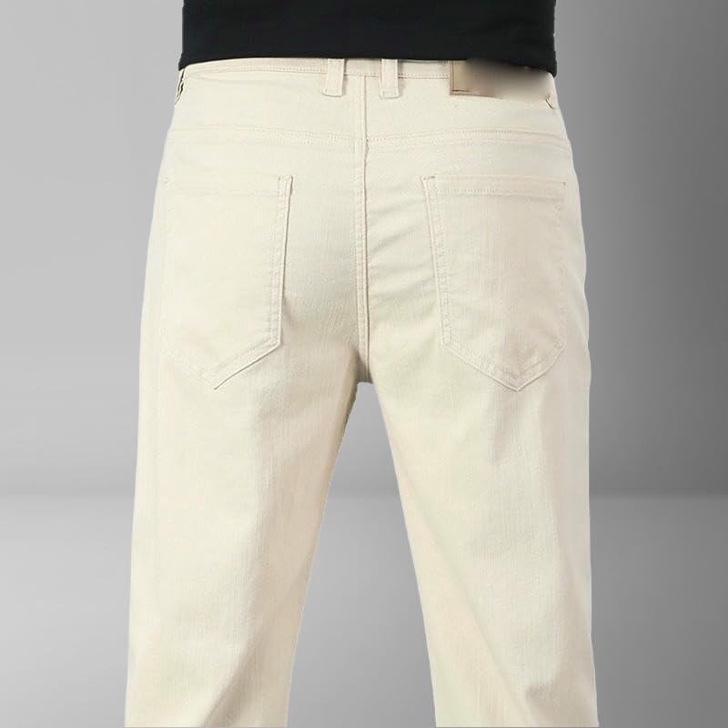 Men's Summer Thin White Business Loose Straight Casual Pants4