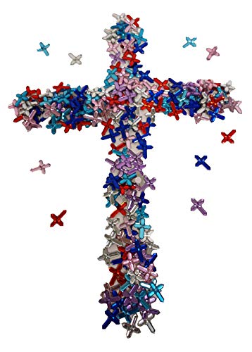 Playscene Craft Jewels with Self Adhesive Back, Religious Crosses Theme - 100 Gram Set (Multicolored Crosses)