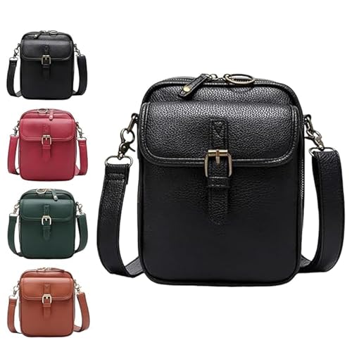 Urvashi Crossbody Anti Theft Leather Bag, Collaborateam Crossbody Bag for Women, Tojoyride Crossbody Bag(Black)