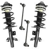 Detroit Axle - AWD 4pc Front for Jeep 2014-2018 Cherokee, 2 Complete Front Struts with Coil Springs 2 Front Sway Bar Links 2015 2016 2017 Replacement