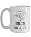 Produktbild Official Bitcoin Diamond Cryptocurrency Big Mug Acrylic Coffee Holder White 11 oz Crypto Miner Blockchain Invest Trade Buy Sell Hold BCD