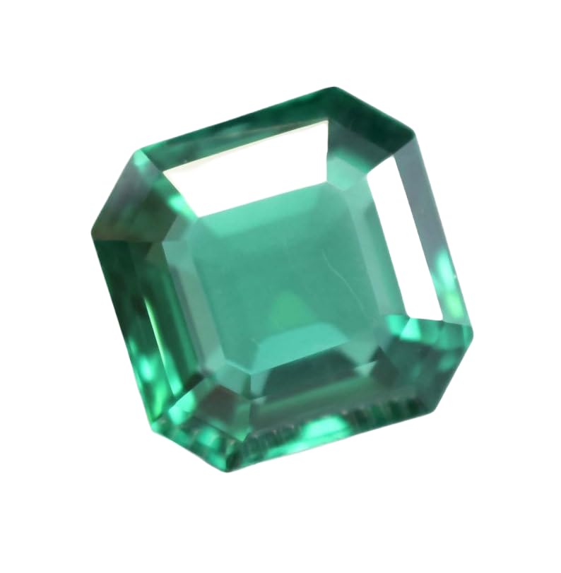 Émeraude naturelle 14x14 mm, pierre précieuse taillée d'exception pour bague et haute joaillerie