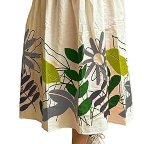 Image of ROYALICA Women's Pure Cotton Maxi Midi Dress Western Dress for Women Elegant Floral Printed Long Dresses | Soft & Breathable Fabric | Casual Trending Dress for Women