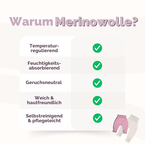 Livella | Bundhose & Wickeljacke aus 100 % Merinowolle – Baby Set in Altrosa (Gr. 62–74) – Mitwachsend, OEKO-TEX zertifiziert, temperaturausgleichend, hautfreundlich & maschinenwaschbar