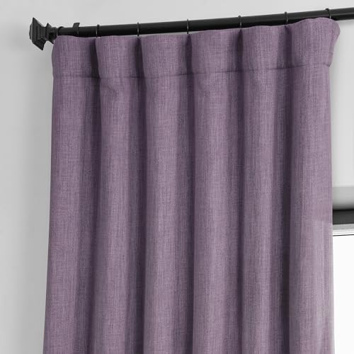 HPD Half Price Drapes Faux Linen Textured Room Darkening Curtains for Bedroom 108 Inches Long (1 Panel) - Image 4