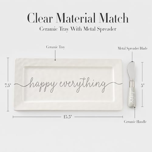 Image of Mud Pie Happy Hostess Serving Platter, White
