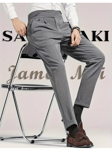 Mens Pants Slim Fit Dress Pants Business Casual Pants Stretch Slacks Office Trousers Wedding Pants3