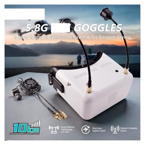 Lunettes drone de course pour éviter les interférences vidéo mode 5CH 10KM - 3