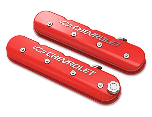 Holley 241-404 Gm Tall Ls Bowtie/Chevrolet Valve Cover, Red #TOP14