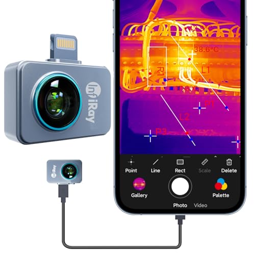 InfiRay P2 Pro Thermal Camera for iOS, 256x192 IR Resolution Thermal Imager for iPhone, 9g Smallest Infrared Thermal Camera, -4℉ to 1112℉ Temperature Range