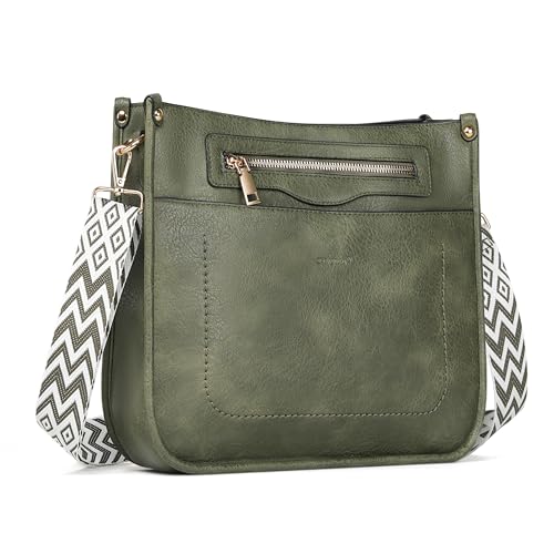 Image of TANTOMI Vegan Leather Crossbody Bags for Women Hobo Travel Purse Multi-Pocket Trendy Handbags & Womens Crossbody Bag