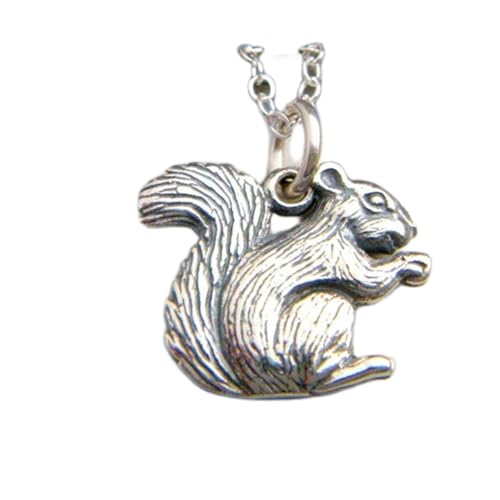 Collier écureuil argent sterling, le cadeau idéal pour collectionneur de bijoux