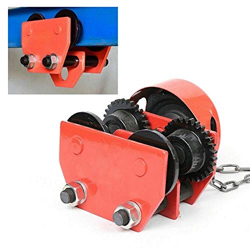 Buy Manual Trolley, Heavy Duty 1 Ton Monorail Push Beam Trolley Winch