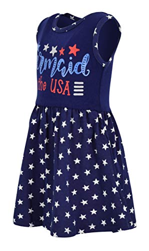 Unique Baby Girls Mermaid in The USA Sleeveless 4th of July Dress2