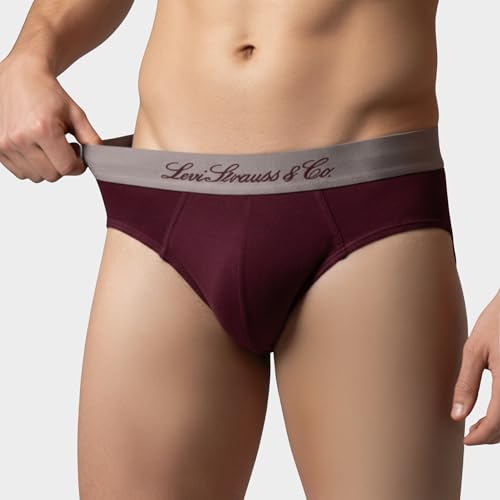 Image of Levi's Cotton Elite Brief | Premium Men's Brief Underwear | 4-Way Stretch | Outer Elastic Waistband | Double-Layered Pouch | Style 073 | Pack of 1