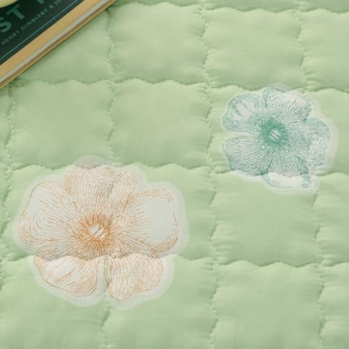 Edredón verano reversible colcha edredones ligera microfibra verde moderna 5
